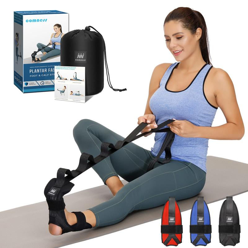 Foot and Calf Stretcher-Yoga Foot & Leg Stretch Strap. (Black)